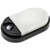 HUBER LED Lampada da Parete Esterno con Sensore di Movimento 140° 10W, 800lm, IP54, lampada con rilevatore movimento - luce led sensore movimento, ovale, antracite