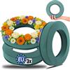 com-four® 3x Spugna per Composizioni Floreali di Forma Anello - Schiuma Floreale Fiori Freschi - Floral Foam Bricolage per Matrimonio, Pasqua, ecc. (03 pezzi - anello)