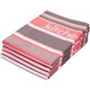 ZOLLNER 4 strofinacci da cucina, 100% cotone, 50x70 cm, a righe rosse