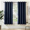 Deconovo Tende Camera da Letto Oscuranti per Interni 2 Pezzi 160 CM Altezza, Tende Termiche Isolanti Tinta Unita con Occhielli, 132x160 CM (Larghezza x Altezza), Blu Navy