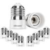 DiCUNO 10-Pack E27 a E14 Socket Converter Socket Adapter Adattatore di base per lampada di alta qualità per lampadine a LED, a incandescenza e lampadine CFL