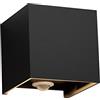 Klighten Lampada da esterno, 12W Applique da Parete con sensore di movimento per luci esterni/interni Lampada da parete con fascio regolabile IP65 Impermeabile 3000K, Nero