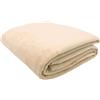 ZOLLNER Coperta da divano soffice 150x200 cm - Plaid morbido e di lunga durata beige - lavabile a 40°C - cotone misto - con bordo elegante - qualità alberghiera - certificato OEKO TEX (R)