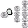 SOAIY Luce adesiva a batteria Luci Armadio Luce notturna con 3AAA Batterie Risparmio energetico Leggerissimo per Cucina, Corridoio, Scale, Camere per bambini, Garage (10 pz)