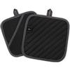 BONTHEE 20CM*20CM Set di 2 presine da Cucina per Cottura Cucina in 100% Cotone - Nero