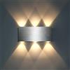 Lightess Applique da Parete Interni Lampada Bianco Caldo 18W