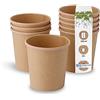BIOZOYG Bicchieri di Cartone Kraft per Alimenti Bicchieri Bio marroni I Bicchieri compostabili da Asporto Coppe Gelato Carta I 25 Bicchieri Monouso biodegradabili 400ml