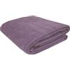 ZOLLNER Coperta da divano soffice 150x200 cm - Plaid morbido e di lunga durata viola - lavabile a 40°C - cotone misto - con bordo elegante - qualità alberghiera - certificato OEKO TEX (R)