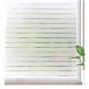rabbitgoo Pellicola per Vetri Finestre Privacy con Motivo a Strisce 44.5x300cm, Pellicole Adesivo Satinata Opaca Decorativa, Pellicola Privacy Finestre Non Adesiva per Ufficio, Cucina e Casa