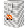 Lifewit Cesto Portabiancheria, Grande Cesta Portabiancheria Pieghevole con Manici Allungati, Portabiancheria Sporca, Laundry Basket per Vestiti, Asciugamani, Coperte, Grigio, 80 L