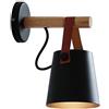 Chrasy E27 Metallo Lampada da Parete Moderne Lampada Muro Dipinta Applique da Parete Lampada Muro Perfetto per Camera da Letto, Soggiorno, Bagno, Corridoio, Scale (Nero)