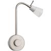 SEBSON Luce Notturna LED da Presa, Dimmerabile, Flessibile, 2W, Bianco Caldo 2700K, Applique da Parete - Lampada da Lettura con Spina