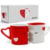 MIAMIO - Set di tazze da caffè in ceramica baci (rosso)