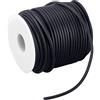 NBEADS 1 X 30 M/Rotolo Solida Cavo in Gomma Plastica Corda per Fai da Te Fare, 2 mm, Bobina: 78 mm di Altezza, 68 mm di Larghezza, Gomma, Nero, 3,0 mm