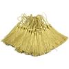 Makhry Nappe segnalibro 100pcs 13cm / 5 pollici Filo di seta con 2-Inch Cord Loop e piccolo nodo cinese per la creazione di gioielli, souvenir, segnalibri, accessori artigianali fai da te (oro chiaro)