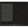 SIEMENS EX675LEC1E Piano cottura da incasso a induzione, vetroceramica nero, FlexZone, 4 zone 60 cm