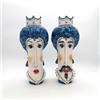 CERAMICHE CALTAGIRONE Teste di Moro Siciliane in Ceramica Caltagirone Donna-Uomo cm 35