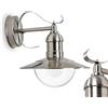 hofstein Lampada da parete per esterni Broni, lampada verso il basso in stile antico in metallo e plastica in acciaio inox, E27, lampada da esterno retro/vintage per terrazza e cortile, senza lampadina/e