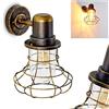 hofstein Lampada da parete per esterni Borkan, lampada verso il basso in stile antico in metallo/vetro in marrone/oro, 1 luce, E27, lampada da esterno retro/vintage per terrazza/cortile, IP44, senza lampadina