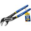 S&R Chiave a Pappagallo Professionale. Pinza a Pappagallo Regolabile 250 x 36 mm. Per Tubi Viti Esagonali e Quadrate. Blu e In acciaio al cromo vanadio fosfatato.