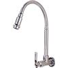 Inchant - Rubinetto da parete per cucina con acqua fredda, finitura cromata e corpo in ottone, girevole a 360°, girevole