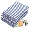 ZOLLNER 5 strofinacci in cotone 50x70 cm - canovacci assorbenti e lunga durata - lavabili a 60°C - a righe blu e bianche - Qualità gastronomica - certificato OEKO TEX (R)