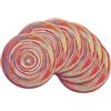 SHACOS 6 Pezzi Tovagliette Rotonde Rosso Set da 6 Tovagliette lavabile Resistente al Calore Il Giro Stuoie per Tavolo da Cucina 38cm