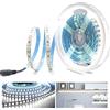 Arotelicht Striscia LED,600leds 2835SMD,5M,Bianco Freddo, IP20 12V Strisce LED Semplice da usare Per Guardaroba, Salotto, TV, Cucina, Bar, Camera da Letto