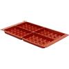 Silikomart | SF155 Stampo in Silicone per Monoporzioni WAFFEL CLASSIC, Antiaderente, 4 Cavità, Confezione da 1 Stampo per Dolci, 130 x 81 h 17 mm 4 x 137 ml Tot. 548 ml