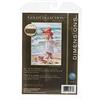 Dimensions Dimensioni D65078 oro Petite, contati X punto, ragazza sulla spiaggia