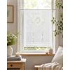Home Fashion Tenda per Finestra Ricamata, Tessuto Bianco, 100 x 60 cm