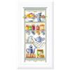 VERVACO Kit Punto Croce Contato MENSOLA da Cucina Romantica Decorativi per Pareti ca. 16 x 36 cm Set Fai da Te Creativo Adulti Ricamo Casa Decor Arte da Parete Kit per Hobby Cross Stitch