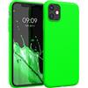 kwmobile Custodia Compatibile con Apple iPhone 11 Cover - Back Case per Smartphone in Silicone TPU - Protezione Gommata - verde fluorescente