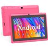 Haehne 7 Pollici Tablet PC, Google Android 4.4 Quad Core, 512MB RAM 8GB ROM, Doppia Fotocamera, Touchscreen Capacitivo, WiFi, Bluetooth, Rosa