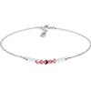 Elli Bracciale da donna con sfera spiaggia mare con cristalli in argento Sterling 925