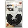 WORX WA5010 - Lama semi circolare diam. 80mm, per taglio Legno, gesso, plastica, PVC, metalli non ferrosi per Multifunzione Sonicrafter WX678/679/680/681/693, Nero