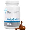 Vet Expert VetExpert VetoSkin 90 Capsule per cani e gatti contiene acidi grassi Omega 3 e Omega 6 per supporto del pelo e della pelle