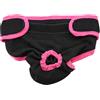 Pssopp Intimo per cani, Pantaloncini sanitari morbidi e confortevoli in cotone femminile, Idéale per cuccioli, taglie piccole, medie e grandi, Nero XL