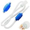 BPS BUENA PET SHOP BPS Detergenti per Piscine Accessorio per Acquario Sifone per Pulizia del Tubo del Serbatoio per Il Pesce Acquisizione Manuale del Caricatore della Pompa (Bianco 170cm) BPS-6594 * 1