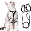 PETTOM Pettorina per Gatti con Guinzaglio, Guinzaglio per Gatti Cordino Comodo Allungabile Regolabile Imbragatura per Gatto Grande Media Piccolo Cucciolo per Viaggo Passeggio Nero S