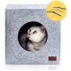 PiuPet® Cuccia Gatto I 17,5cm diametro I Adatto p. e. scaffali Ikea® Kallax & Expedit I Casetta Gatto I Casetta per Gatti | Casa per Gatti | Cuccia per Gatti da Interno