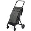 Foppapedretti Go Fast Carrello Portaspesa Pieghevole, Grey