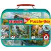 Schmidt CGS_56495 Dinosaurs Puzzle Box (2x60pc/2x100pc), Multicolor