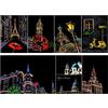 SiYear Scratch Paper Rainbow Sketch Sketch, City Series Night Scene, Scratch Painting Creative Gift, Scratchboard for Adult And Kids, with 4 Tools（ 8PACK）