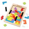 Coogam Legno Puzzle 40 Pz Tangram Jigsaw Rompicapo per Bambini Legno Puzzle Cervello Gioco Building Block Intelligenza Regalo Educativo per Toddlers