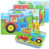 BBLIKE Puzzle, Puzzle per Bambini, 4 Diversi Livelli di Difficoltà, 9 Pezzi, 12 Pezzi, 15 Pezzi, 20 Pezzi, Giocattolo Educativo Perfetto per Ragazzi Ragazze di 2 Anni +