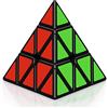 ROXENDA Cubo di Piramide, Originale Pyramid Speed Cube Pyraminx Triangolo Magic Cube, Liscio Puzzle Cubo di Velocità (Adesivi)