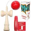 EasY FoxY ToY Kendama Mokuru Giocattoli di Legno Rosso; Giochi per Bambini 6+ Anni e Adulti Femmina Maschio; Regalo Giapponese Bambina Bambino