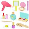 jerryvon Trucchi Bambina Giochi Bambini 2 3 4 5 Anni in Legno, Gioco Bambina Postazione Trucco con Rossetto e Set Parrucchiera e 16 Pezzi, Giocattoli Bambino per Regalo Bimba Bambino 2 3 4 5 Anni