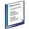 Durable 486207 Click Sign, Targa Fuori Porta in ABS, Sportellino Apribile con Tasto, Installazione con Viti o Biadesivo, 149x148,5 mm, Blu